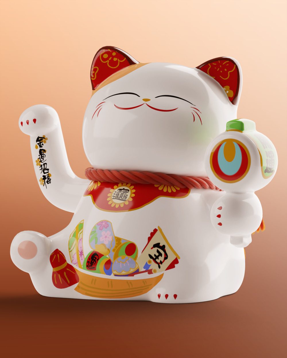 Maneki-Neko Render